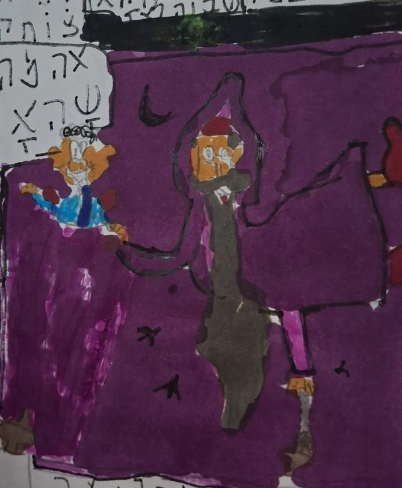 ציור מקורי של שאלתי והמגיד